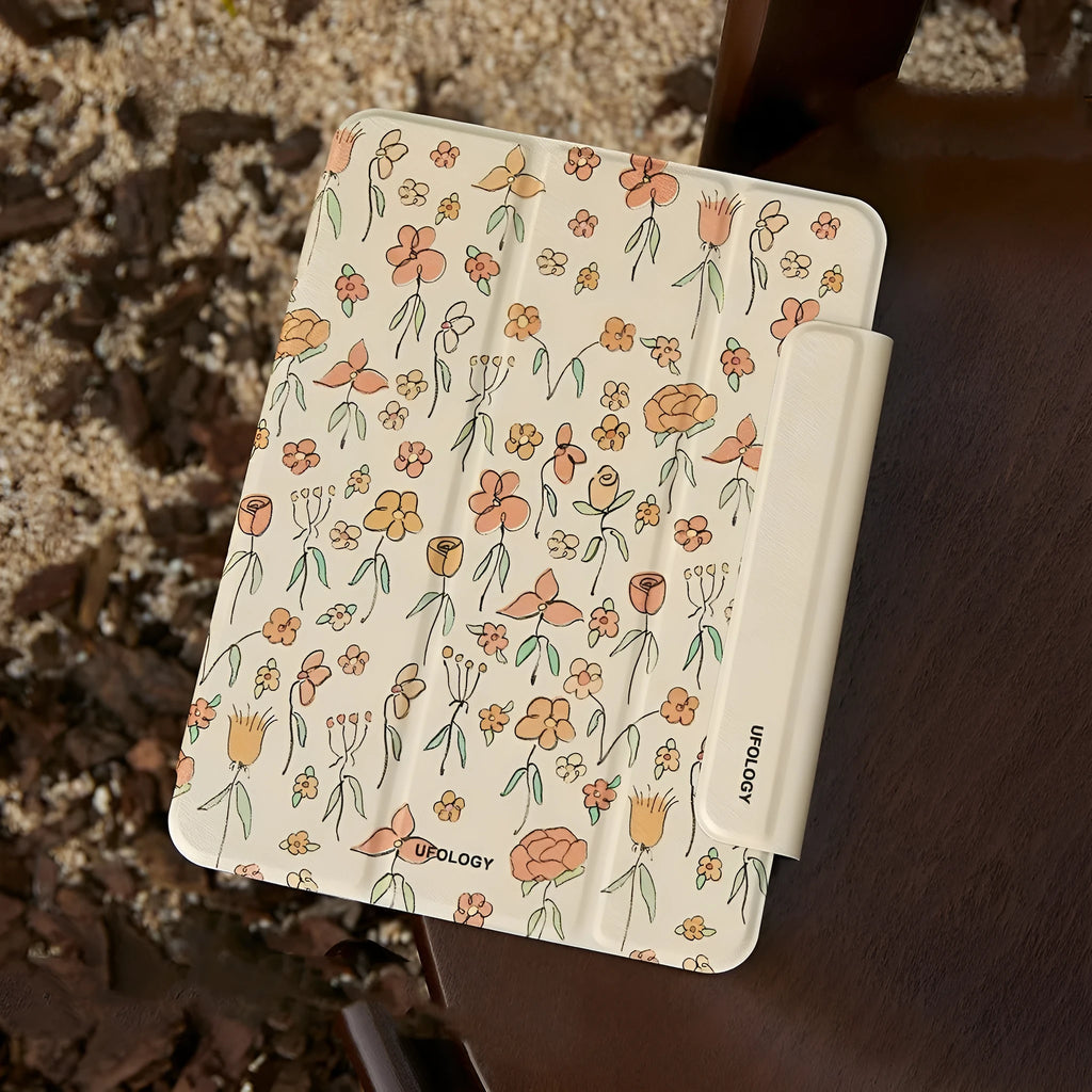 Microfiber leather tablet case with magnetic double-sided clip for iPad Air 5 10.9 inch