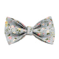 Blue floral pattern dog collar set with matching leash, vest, bow and accessories for small dogs