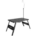 Folding multi-functional travel barbecue table with steel construction for camping