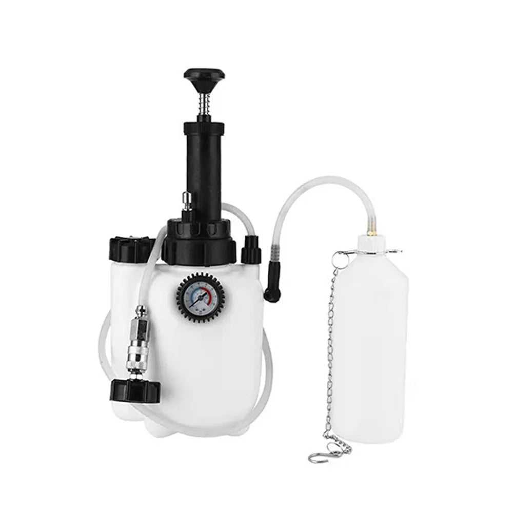 White 3-litre manual brake bleeder tank and fluid changer tool for cars
