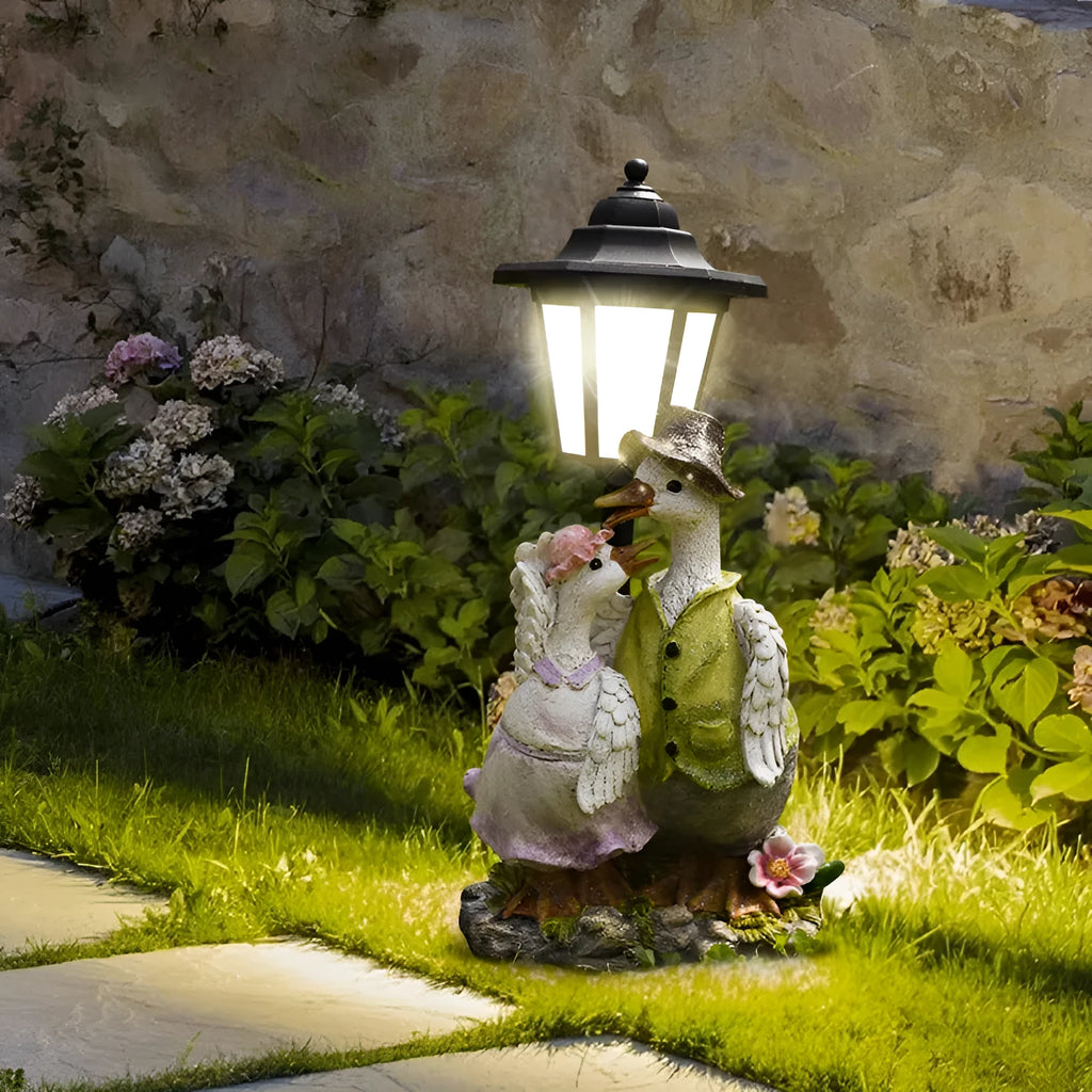 Solar hexagonal garden lamp with American country style design options