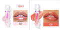 New Tube liquid lip gloss with mirror finish in six colour options showing glossy application