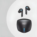 Grey QCY G1 wireless Bluetooth gaming earbuds with charging case and three sizes of silicone ear tips.