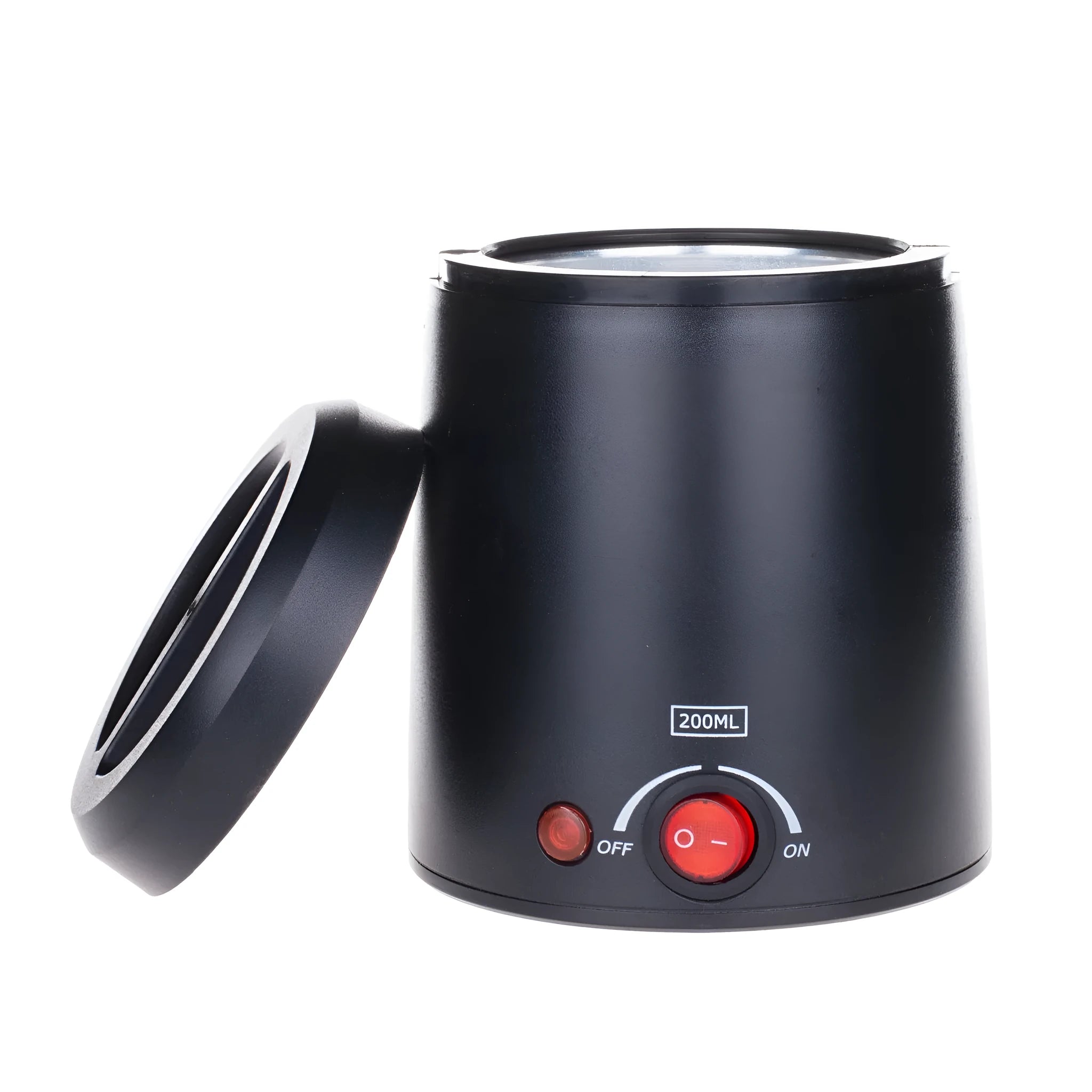 Portable constant temperature wax melting machine in black with removable power cord compact 11cm size