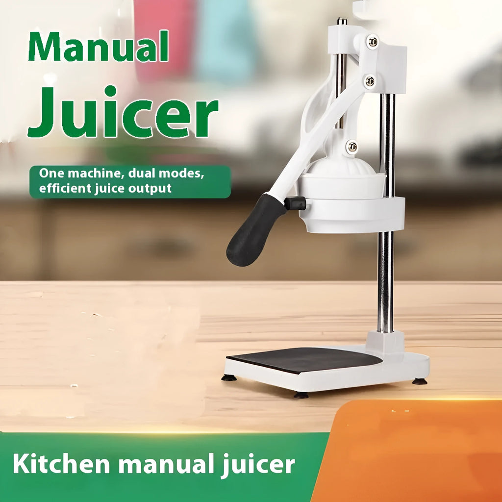 Manual orange juice juicer with stainless steel construction and quick disassembly mechanism