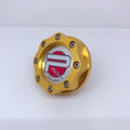 Aluminium alloy oil filler cap for Honda cars in red, blue, gold, or purple colours