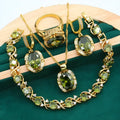 Women's rhinestone zircon jewellery suit with snake bone chain necklace, matching earrings and ring