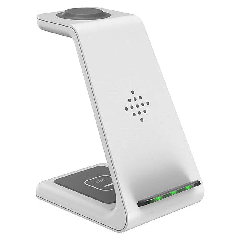 T3 wireless charging pad for iPhone 12 XS Max in black white or grey colour with optional adapter plugs