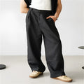 Men's loose fit linen pleated high waist jogger trousers in multiple colour options