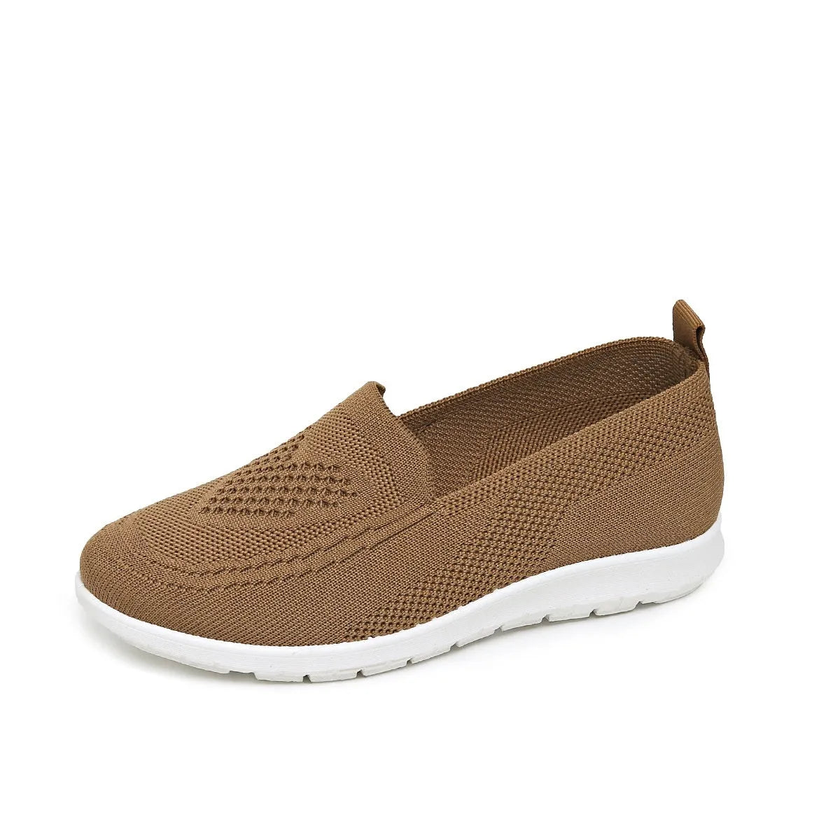 Plus size women's casual thin shoes with heart pattern, flat heel and mesh lining in various colour options