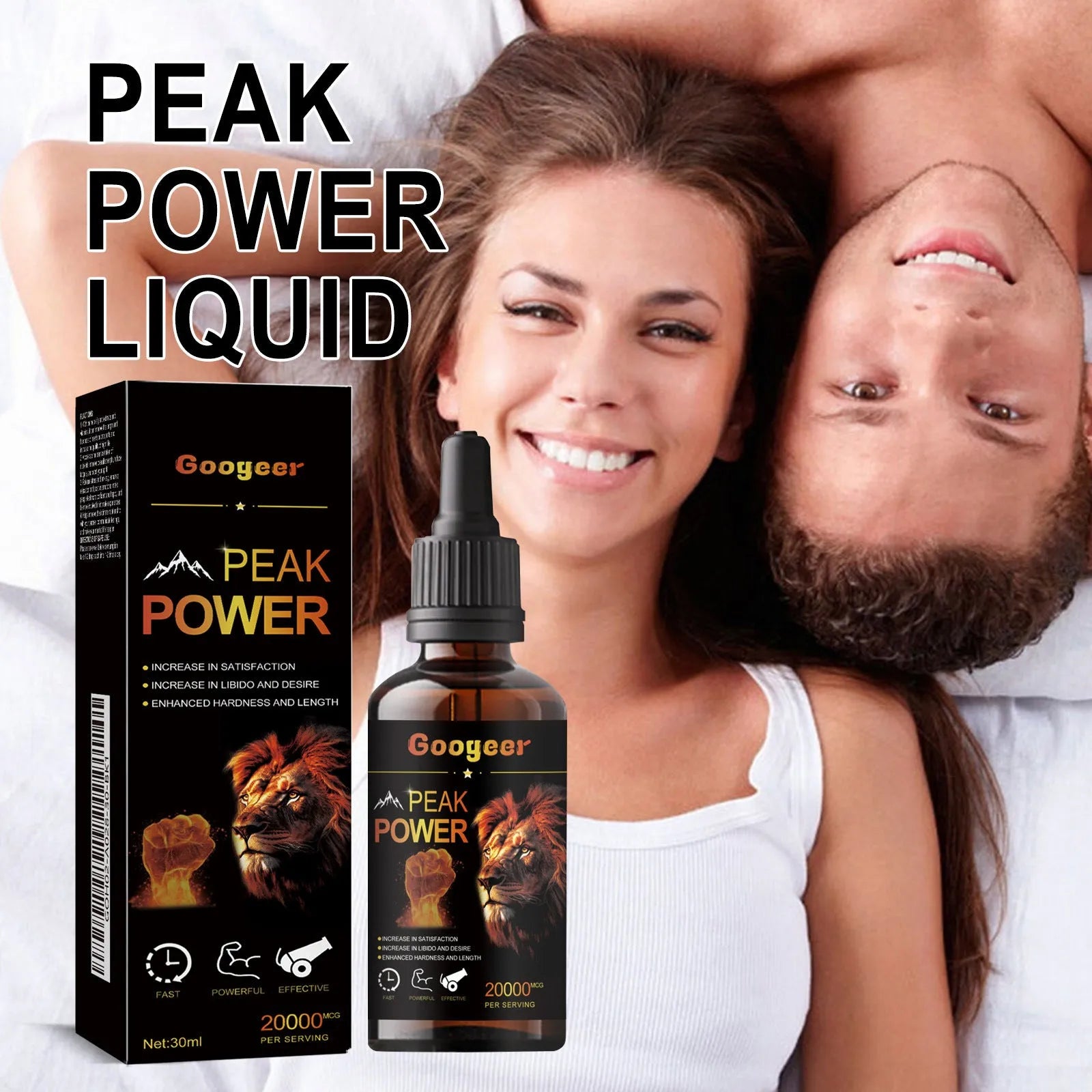 Googeer Peak Power 30ml liquid energy supplement bottle for adult fitness and body care enhancement