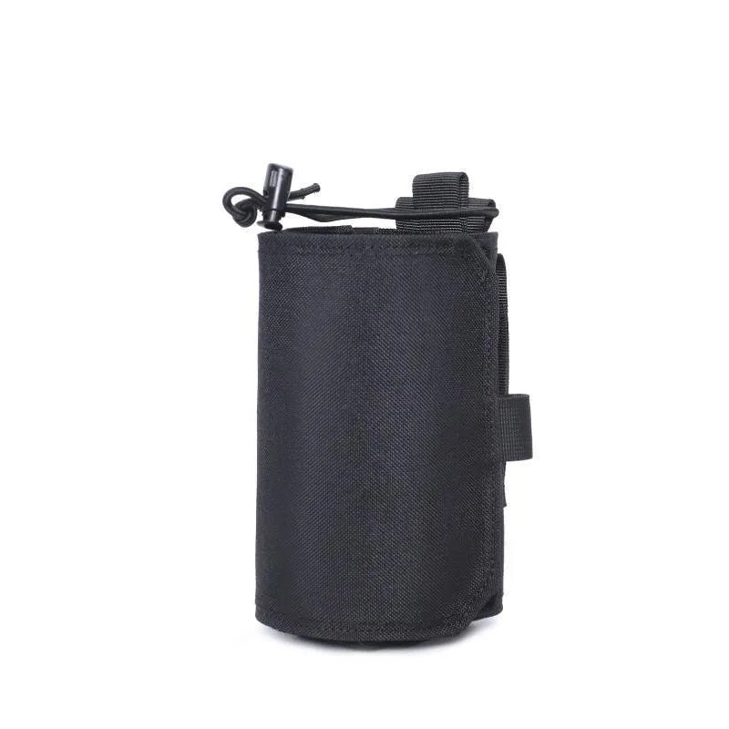 Oxford cloth adjustable heat-holding bottle cover in black colour with PU lining