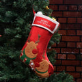 Non-woven fabric Christmas stocking decoration with elk, old man, or snowman design