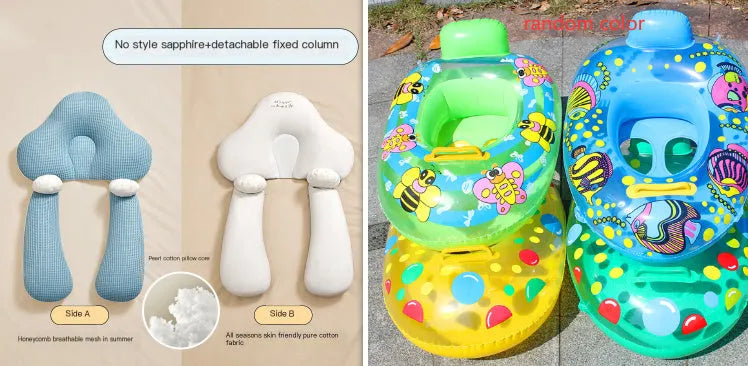 U-shaped baby head shaping pillow in pure cotton with detachable support column