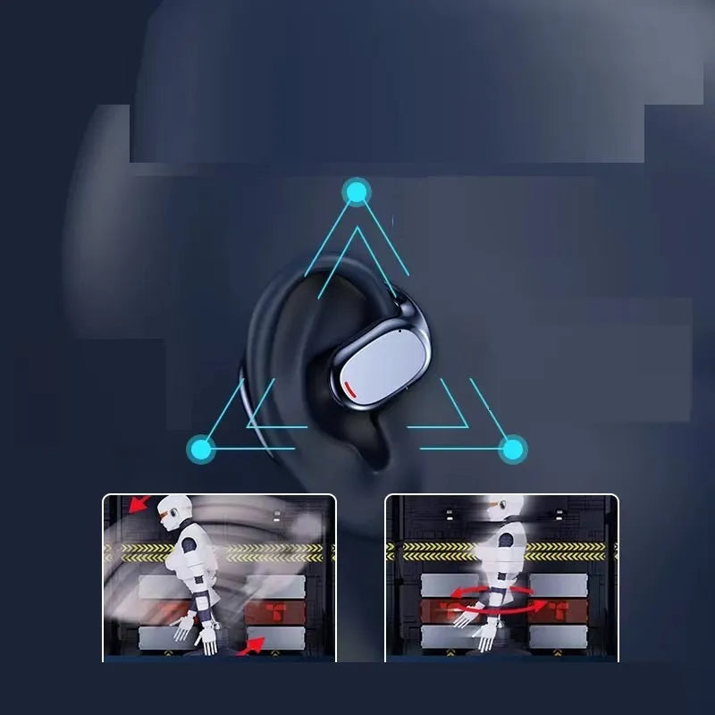 Black and white wireless Bluetooth earplug headphones with charging case showing bilateral stereo design