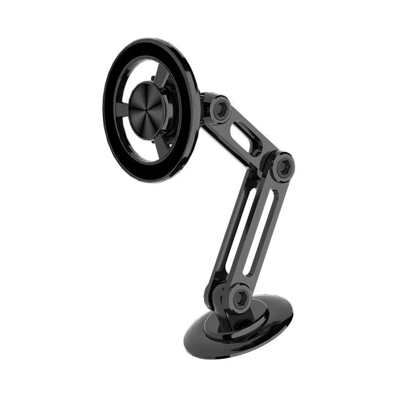 All-metal magnetic car phone holder with magnetic rings and spare adhesive pads in multiple colour options