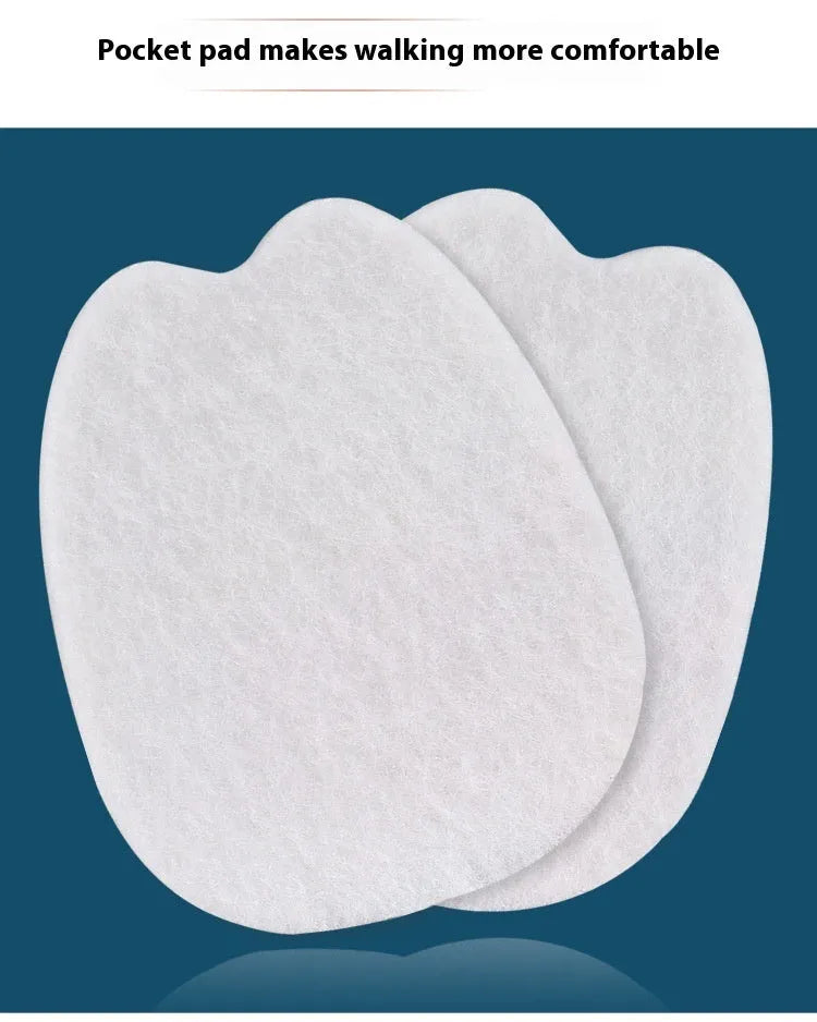 White felt anti-wear tongue stickers for sports shoe protection