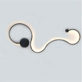 Modern aluminium LED wall lamp in black finish with adjustable dimming and colour temperature options