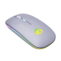 Black or white dual-mode wireless mouse with silent buttons and luminous charging indicator