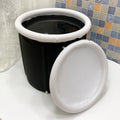 Black inflatable PVC ice bath tub with weather lid for cold therapy