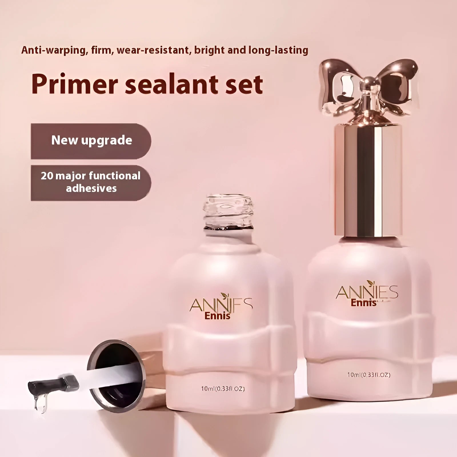 Bottle of micro glass bead cat's eye gel nail polish for magnetic nail art in various colours.
