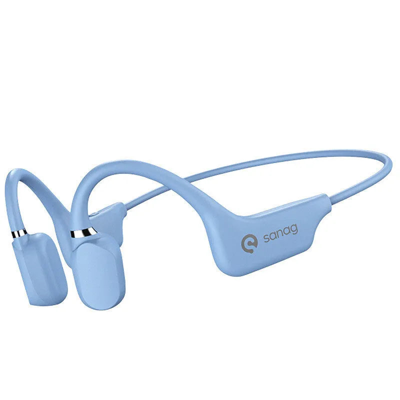 Bone conduction Bluetooth wireless headset in neck-hanging design for sports running