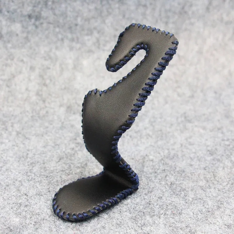 Stainless steel car seat back organiser hook with leather options for vehicle interior storage