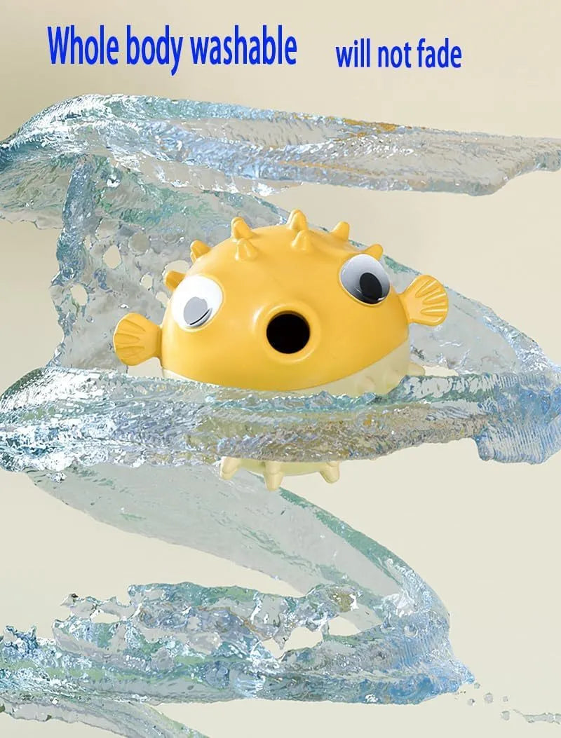 Fish shaped TPR interactive dog chew toy with treat dispensing slot and textured surface