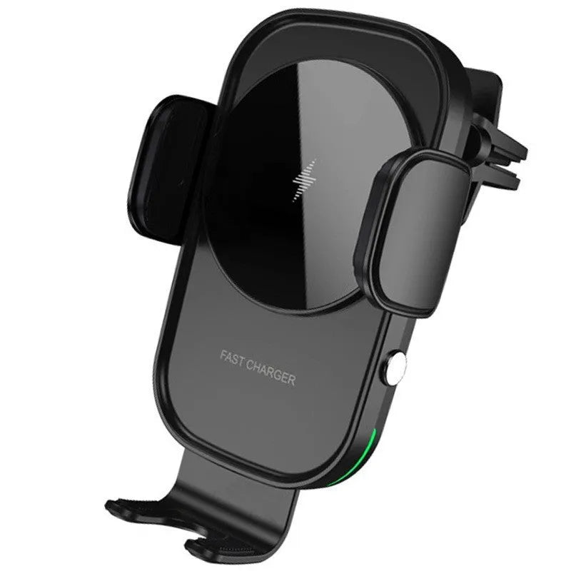 15W car wireless charger with automatic induction clamp for navigation phone holder