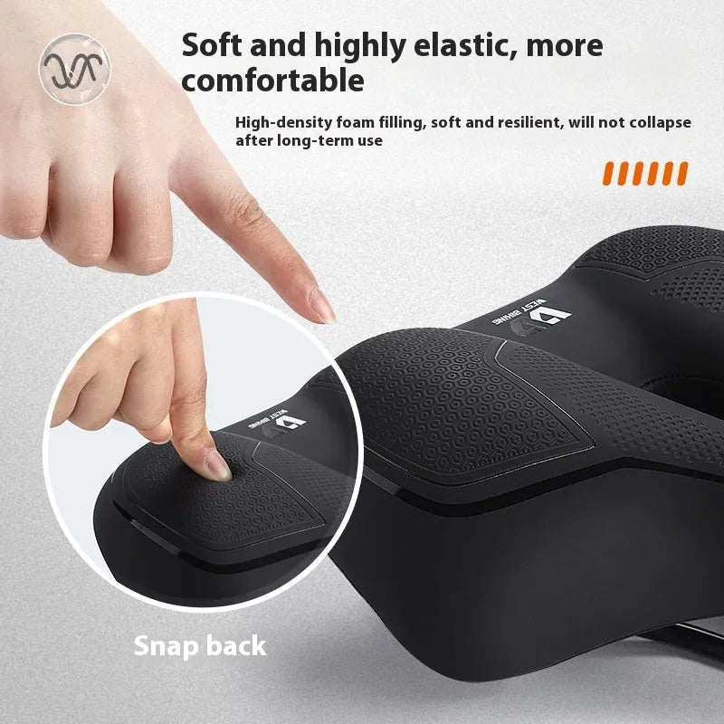 West Rider bicycle saddle cushion with high-elastic sponge and leather cover in black and colourful styles.