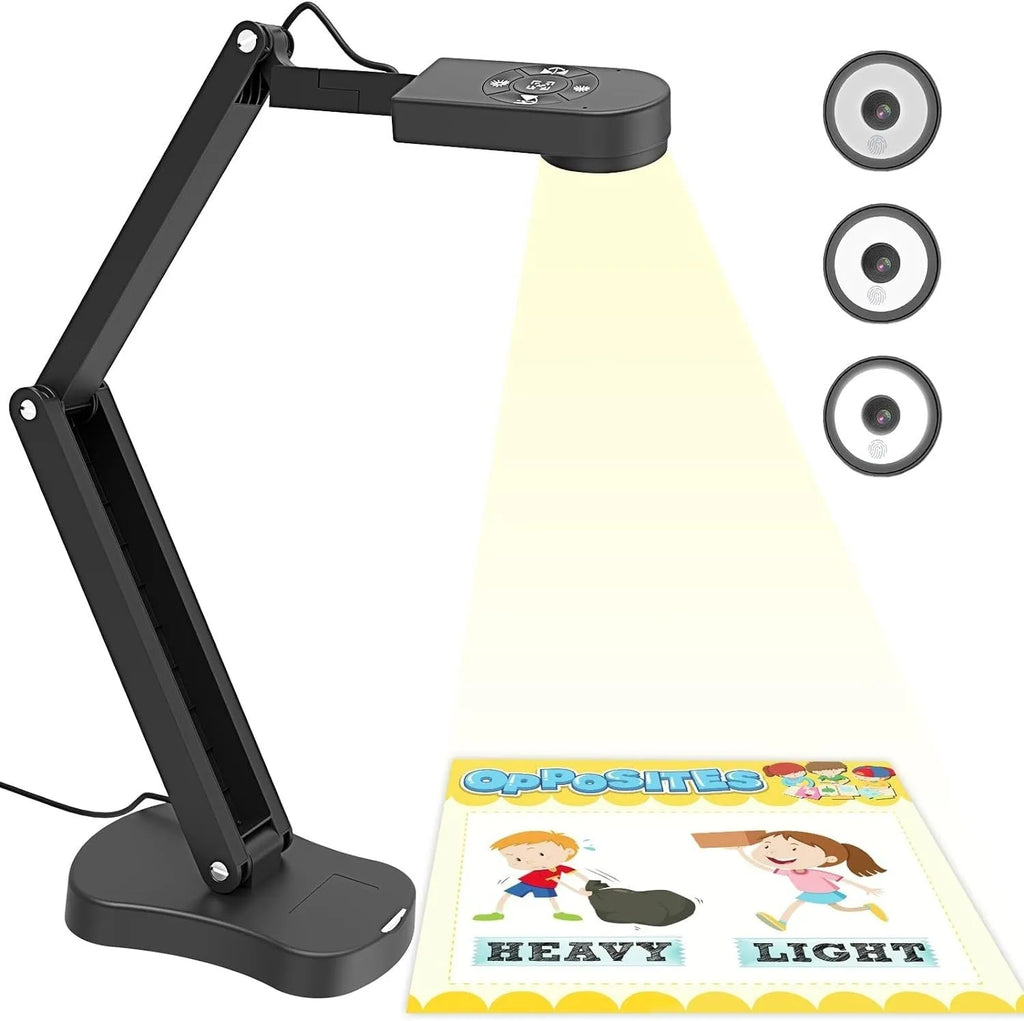 USB computer webcam with built-in microphone on a desk next to a monitor