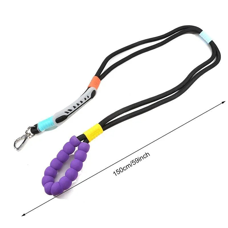 Nylon dog leash with anti-slip foam handle in choice of four colours.