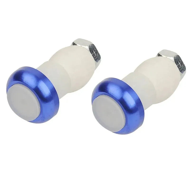 Aluminium alloy bicycle handle blocking light in anodised finish mounted on handlebar end