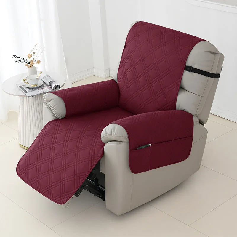 Waterproof quilted cover for a Chivas massage chair sofa in a choice of eight colours including burgundy and peacock blue.