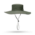 Men's wide brim cotton summer sun hat in fisherman style with flame pattern details