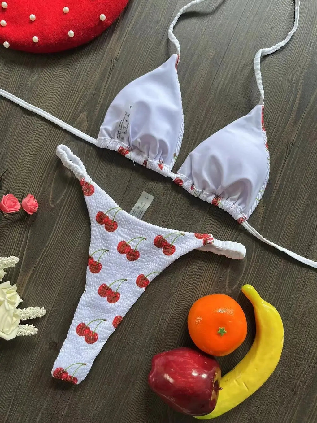 Women's printed bikini swimsuit with quick-drying fabric in European style