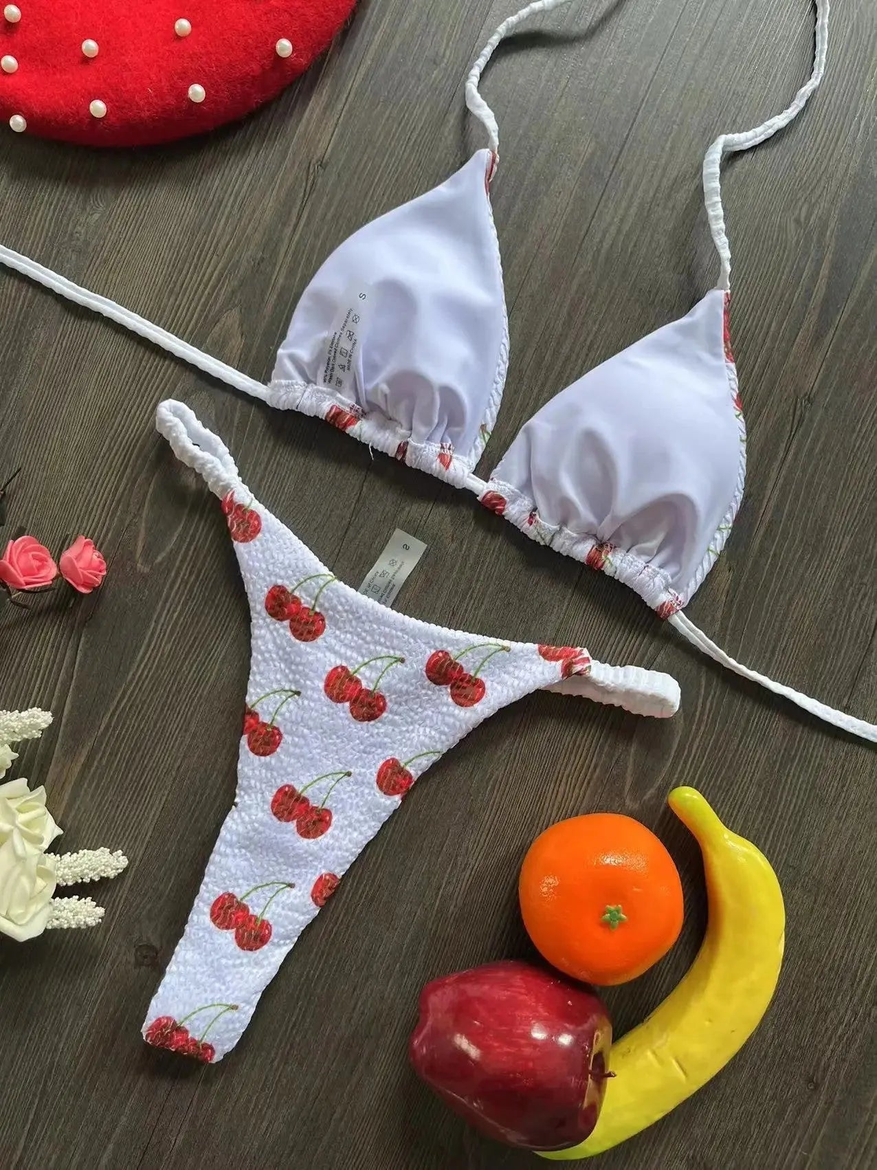 Women's printed bikini swimsuit with quick-drying fabric in European style