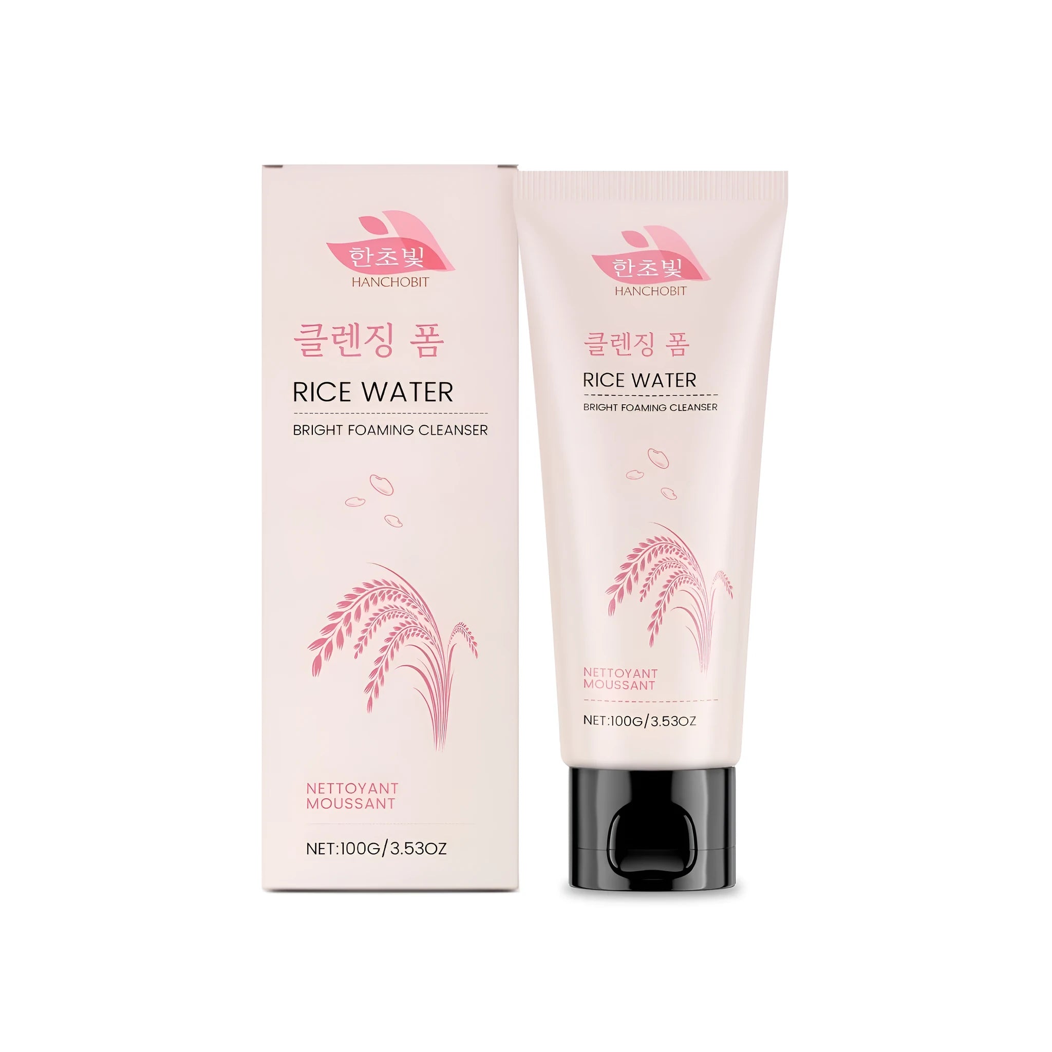 100g tube of Rice Water Bright Foaming Cleanser facial wash