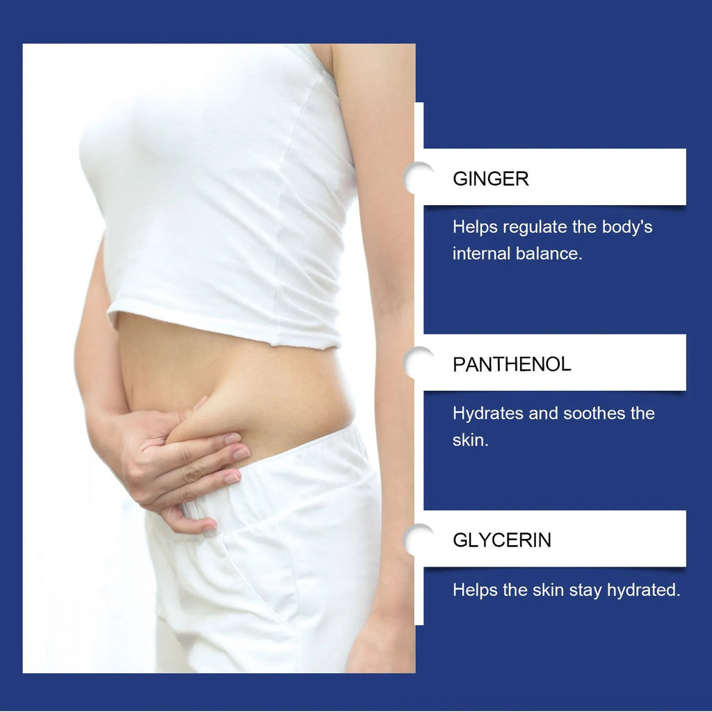 Pack of four clear, gel-based body care patches for moisturising, containing ginger and panthenol.