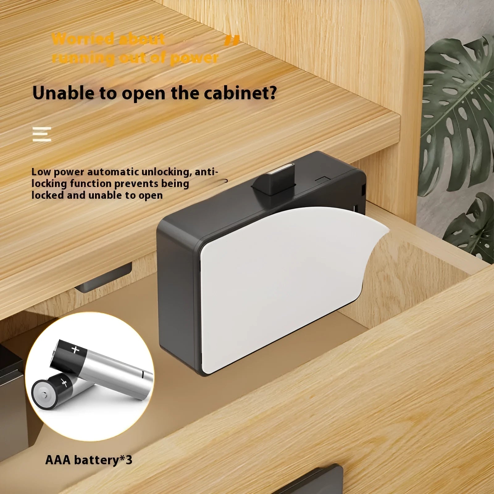Punch free drawer lock F079 with key for no-drill installation on drawers and wardrobes