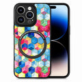 Two-in-one magnetic suction phone case with plastic shell and silicone inner layer for iPhone 14 and 15 series