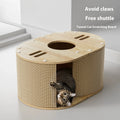 Small corrugated paper cat climbing frame tunnel nest size 57x39x27.5cm simple style