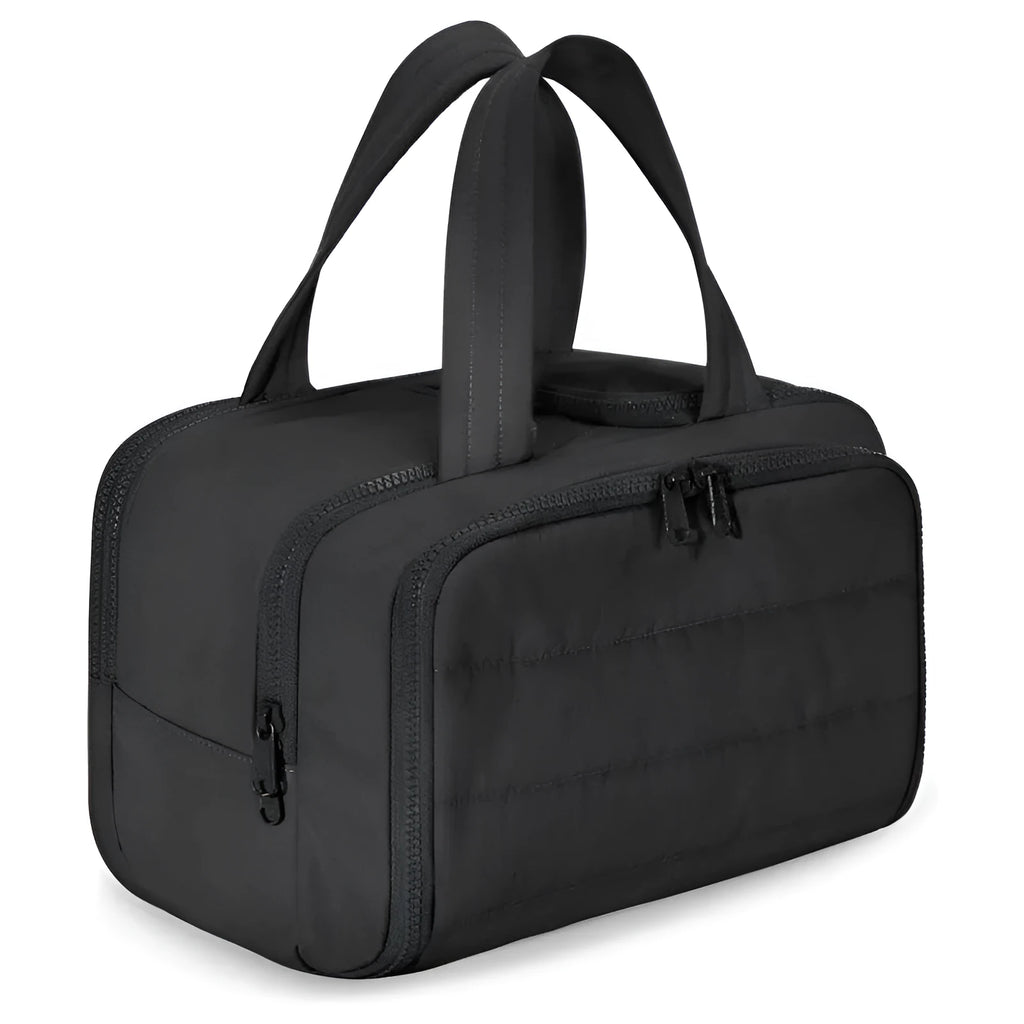 Large lightweight travel toiletry bag in a choice of colours with a wide opening.