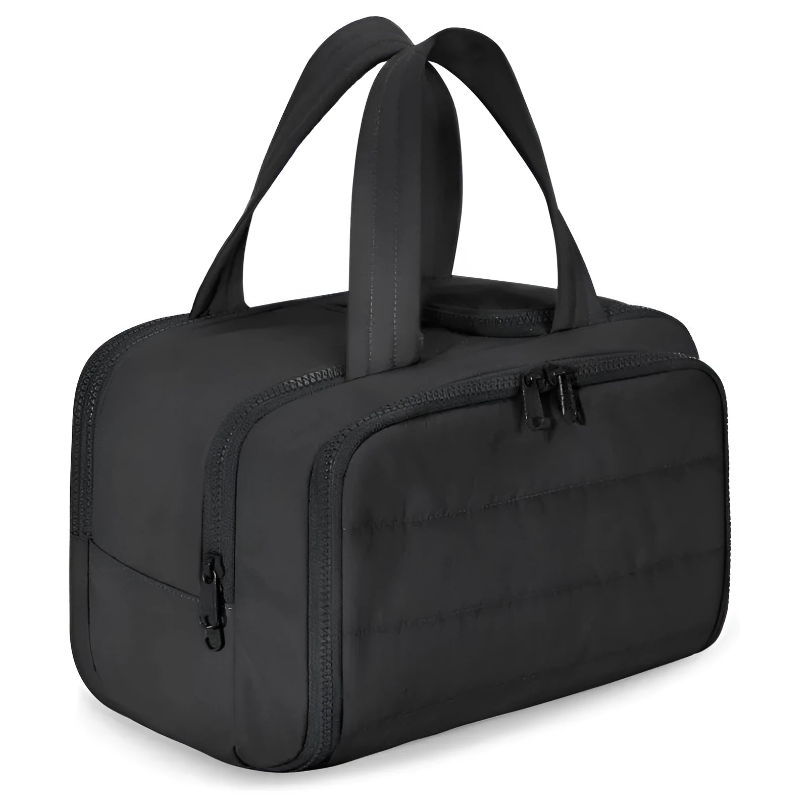 Large lightweight travel toiletry bag in a choice of colours with a wide opening.
