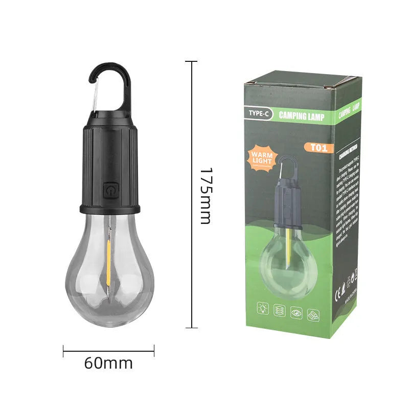 Five solar lantern bulbs with warm LED lights for outdoor garden lighting