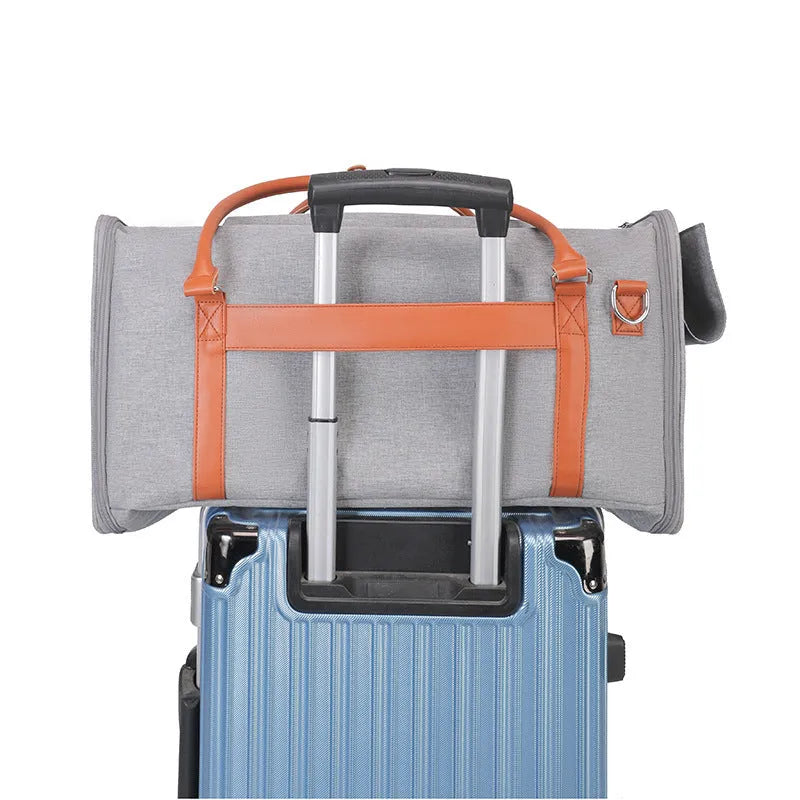 Multifunctional cat bag in solid colour with removable wheels and pull rod, nylon, 9kg capacity