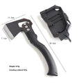 Stainless steel outdoor camping axe with ABS handle measuring 40cm length