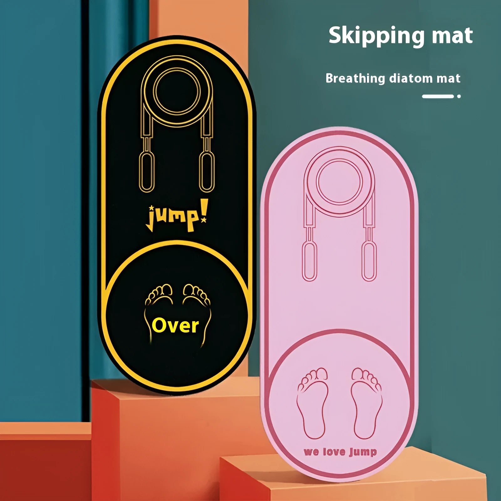 A black or pink faux leather yoga mat measuring 1400mm by 600mm with a 6mm thickness.