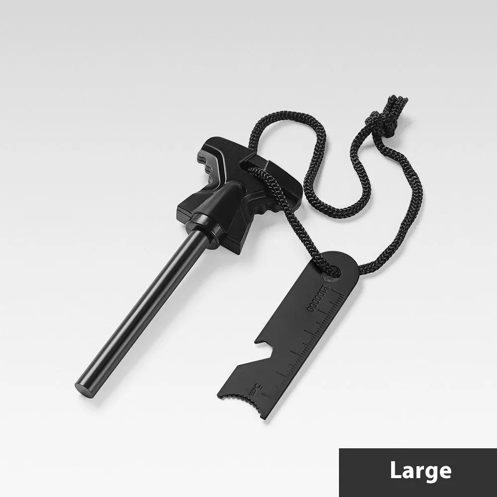 Butterfly-shaped point firestone with integrated stainless steel bottle opener survival tool