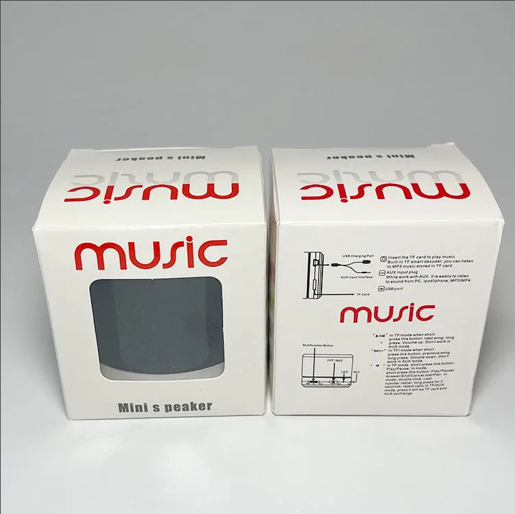 A9 Mini Cracked Bluetooth speaker in white with cracked-effect finish and LED lights